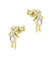 Human Shape With CZ Stone Silver Ear Stud STS-5685